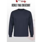 Selçuklu Plus O (Bisiklet) Yaka Sweatshirt – Lacivet 2 Iplik Kumaş, Uzun Kollu Rahat Iş Elbisesi - 2XL - Lacivert