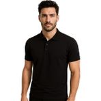Selçuklu Plus Polo Yaka Penye T-Shirt – %95 Pamuk %5 Likra | İş Kıyafeti, Günlük Kullanım, Şık ve Konforlu Tasarım - 4XL - Siyah