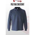 Selçuklu Plus Polo Yaka Sweatshirt – Lacivert 2 Iplik Kumaş, Uzun Kollu Rahat Iş Elbisesi - 4XL