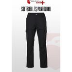 Selçuklu Plus Softshell Siyah Iş Pantolonu | Su Geçirmez, Rüzgar Dayanıklı, Çok Cepli, Esnek Kumaş