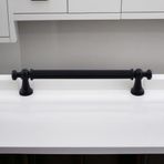 Selçuklu Siyah Metal Kulp 160 Mm Mobilya Çekmece Mutfak Dolabı Dolap Kapak Kulpları Kulb Kulpu
