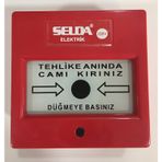 Selda Yangın İhbar İkaz Alarm Butonu (Kare) 220 Volt
