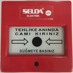 Selda Yangın Ikaz Ihbar Butonu Alarm Butonu 220v