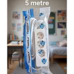 Seldur 5metre 3lü Grup Priz Çoçuk Korumalı - Beyaz - 15 adet