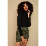 Select Moda Kadın Balıkçı Yaka Fitilli Örme Bluz - XL - Siyah