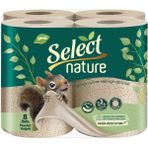 Select Nature 8'li 3 Katlı Tuvalet Kağıdı Yüksek Emicilik ve Cilt Dostu Özellikler - Beyaz