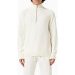Selected Homme Organik Pamuklu Yarım Fermuarlı Kazak, Minimalist ve Modern Erkek Stili - Beyaz - XL