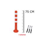 Selective Esnek Otopark Dubası Plastik Yol Şerit Ayırıcı Trafik Dubası 75cm 1 Adet Reflektifli Delinatör tr