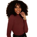 SelectModa Kadın Balıkçı Yaka Fitilli Örme Bluz Tarçın L