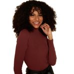 SelectModa Kadın Balıkçı Yaka Fitilli Örme Bluz Tarçın M