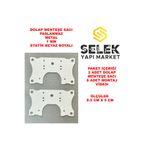 SELEK YAPI MARKET Menteşe Tamir Sacı Pratik Paslanmaz Metal Statik Beyaz Renk 2 Adet