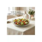 Selen Concept İnci Model El Yapımı Cam Salata Ve Meyve Kasesi Tekli