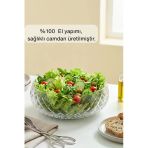 Selen Concept Kafes Model El Yapımı Orta Boy Cam Salata Kasesi
