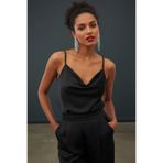Selene Studıo Degaje Yaka Saten Bluz