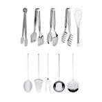 Selenica 10 Parça Mutfak Için; Servis, Pasta, Makarna, Salata Maşası ve Kepçe, Kevgir, Kaşık, Spatula Seti