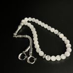 Selenit 8mm 33LÜK Doğal Taş Tesbih - Beyaz