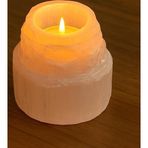 Selenit Taşı Mumluk - 8 cm - Kule Şeklinde