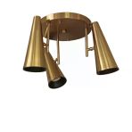 Selenora Üçlü Gold Plafonyer Avize