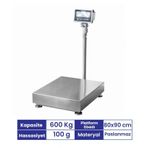 Seles 80X90 cm 600 kg Paslanmaz Tartım Baskülü