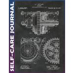 Self-care Journal: Excavator Gear Patent Invest few minutes daily to Mental, Physical and Emotional Health Planner, Tracker Notebook Record Book 110 Pages Undated