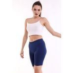 Self Clothing Kadın Lacivert Penye Kumaş Yüksek Bel Kısa Tayt Slf1295
