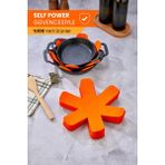 Self Power Kalın Tencere,tava & Borcam Koruyucu Çizdirmez Elyaf Keçe 6'lı Set 30X30 cm Tava Çizdirmez - Turuncu