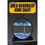 Selfbuysell 3D LED Işıklı Kum Saati Gece Lambası Hareketli Sulu Kum Saati Dekoratif