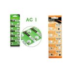 Selfbuysell Buton Pil - Saat Lazer Hesap Makinesi Pili 10LU Paket Ag1 LR621/LR60 1.55V - 02-Sarı - Belirtilmemiş