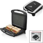 Selfbuysell Elektrikli Tost Makinesi 2 Dilim Granit Yapışmaz Yüzey - Kilitlenebilir Kapak 750W SSM-2587 (5324) - Çok Renkli