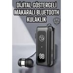 Selfbuysell Kablolu Makaralı Bluetooth Kulaklık Uzun Pil Ömrü Dijital Göstergeli