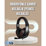 Selfbuysell Mikrofonlu Oyun Kulaklığı – Mavi Işıklı, Uzun Süre Konforlu Kullanım