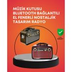 Selfbuysell Nostaljik Radyo Görünümlü Bluetooth Hoparlör – Fm/am Yayın, Kablosuz Bağlantı, Şarj Edilebilir - Belirtilmemiş