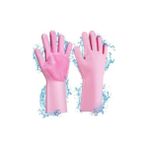 Selfbuysell Sihirli Isıya Dayanıklı Silikon Çok Amaçlı Bulaşık Eldiven Fırçası Magic Gloves - Standart