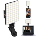 Selfie ışık taşınabilir telefon ışığı, Eagerey 60 LED şarj edilebilir dolgu ışığı, ön ve arka klips, CRI 95, 3 ışık modu, TikTok Tablet/dizüstü bilgisayar, iPad, konferans Vlog video için ışık