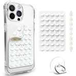 Selfie'ler ve Videolar için Çift Taraflı Silikon Vantuzlu Telefon Montaj Kılıfı - iPhone ve Android için Cam, Ayna, Mutfak, Banyo Yapışkan Tutacağı - 4,9 inç, Beyaz