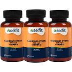 Selfit Magnesium Citrate 200 Mg & Vitamin D 60 Tablet x 3 Adet