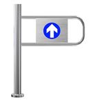 SelfOne Way otomatik metal salıncak kapı, ticari kullanım için, paslanmaz çelik çıkış cihazı, düğmeli güvenlik