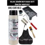 Selfy Decor Islak Zemin Boya Seti 500 cc Mutfak Tezgah Fayans Lavabo Küvet Tuvalet Zemin - Bej
