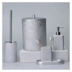 Selim Dekor Linen Banyo Setı Gümüş