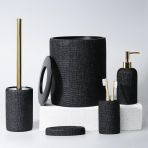 Selim Dekor Natural Banyo Seti Siyah