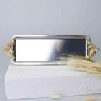 Selım Dekor Rose Metal Dıkdortgen Tepsı
