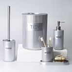 Selim Grooved Gümüş Banyo Seti