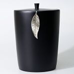Selim Leaf Siyah Gümüş Çöp Kovası