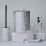 Selim Linen Gümüş Banyo Seti