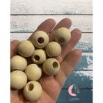 Selin 50 Adet 20 mm Ham Işlenmemiş Ahşap Boncuk