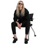 Selin Kadin Örme Sweatshirt Siyah S
