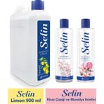 Selin Limon Kolonyası 900 ml + Kiraz Çiçeği ve Manolya Esintisi Pet 400 ml - 3'lü
