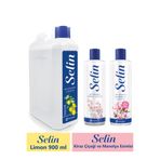Selin Limon Kolonyası 900 ml + Kiraz Çiçeği ve Manolya Esintisi Pet 400 ml