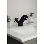 Selin Pirinç Siyah Banyo Lavabo Bataryası, Modern ve Dayanıklı Su Armatürü, Suya ve Neme Dayanıklı Siyah Musluk