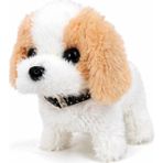 Selin Toyspilli Yürüyen Havlayan Peluş Köpek - Beyaz - Turuncu